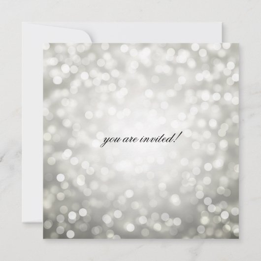 リハーサルエレガントディナーシルバーグリッターライト 招待状 (裏面)