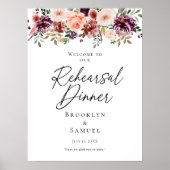 リハーサルエレガントディナーバーガンディフローラへようこそ ポスター (正面)