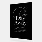 リハーサルエレガントディナーブラックウェルカム アクリルサイン (傾斜)