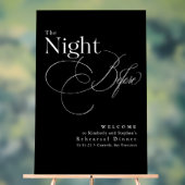 リハーサルエレガントディナーブラックウェルカム アクリルサイン (ニュートラル)