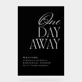 リハーサルエレガントディナーブラックウェルカム アクリルサイン (正面)