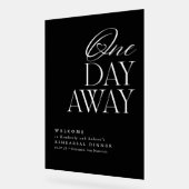 リハーサルエレガントディナーブラックウェルカム アクリルサイン (傾斜)