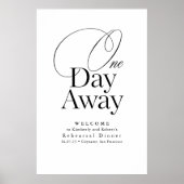 リハーサルエレガントディナーホワイトウェルカムサイン ポスター (正面)