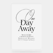 リハーサルエレガントディナーホワイトウェルカム アクリルサイン (正面)