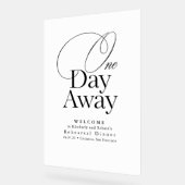 リハーサルエレガントディナーホワイトウェルカム アクリルサイン (傾斜)