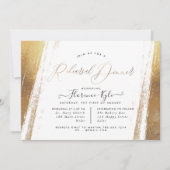 リハーサルエレガントディナーミニマルなブラシストローク 招待状 (正面)