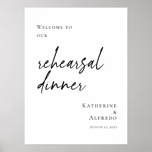 リハーサルエレガントミニマルディナーへようこそ ポスター (正面)