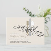 リハーサルクラシックディナーのスクロール2結婚式 招待状 (スタンド正面)
