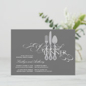 リハーサルクラシックディナーのスクロール2結婚式 招待状 (スタンド正面)