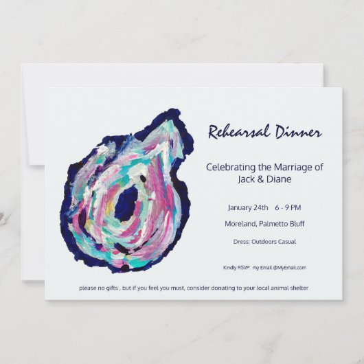 リハーサルダイナー/カキローストパーティの招待状 招待状 (正面)