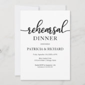 リハーサルディナシンプルーシック書 招待状 (正面)