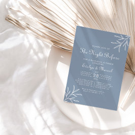 リハーサルディナーの前のダスティーブルーの夜 招待状