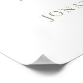 リハーサルディナーの前の夜のセージ緑 ポスター (角)