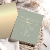 リハーサルディナーの前の夜のセージ緑 招待状