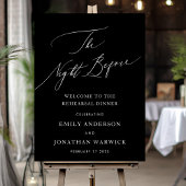 リハーサルディナーの前の夜の白黒 ポスター