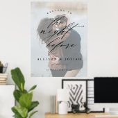 リハーサルディナーの前夜のスクリプトウェルカム ポスター (ホームオフィス)