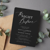 リハーサルディナーの前夜 黒 招待状