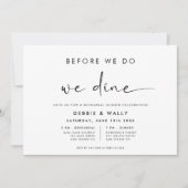 リハーサルディナーの招待状 Before We Do We Dine 招待状 (正面)