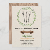 リハーサルディナーの招待 招待状 (正面/裏面)