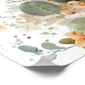 リハーサルディナーの緑とローズは歓迎 ポスター (角)