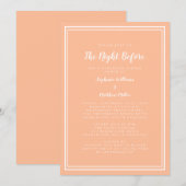 リハーサルディナーの翌夜 ピンクの前夜 招待状 (正面/裏面)