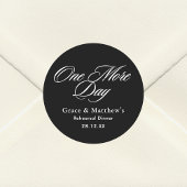 リハーサルディナーの黒と白 One More Day ラウンドシール