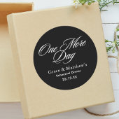 リハーサルディナーの黒と白 One More Day ラウンドシール