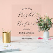 リハーサルディナーは前の夜を迎える アクリルサイン (ウェディング)