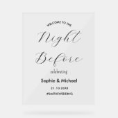 リハーサルディナーは前の夜を迎える アクリルサイン (正面)