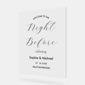 リハーサルディナーは前の夜を迎える アクリルサイン (傾斜)