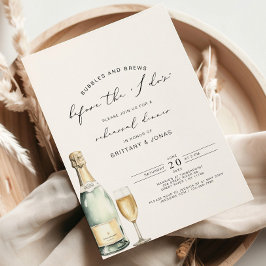 リハーサルディナーをする前のバブルとブリュース 招待状