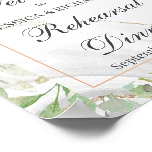 リハーサルディナーウェルカムポスターサイン ポスター (角)