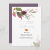 リハーサルディナーウォーターカラー紅葉 招待状 (正面/裏面)