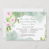 リハーサルディナーウォーターカラー 招待状 (正面)