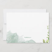 リハーサルディナーウォーターカラー 招待状 (裏面)