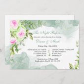 リハーサルディナーウォーターカラー 招待状 (正面/裏面)