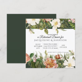 リハーサルディナーエメラルドフォレストアイボリーバラフローラ 招待状