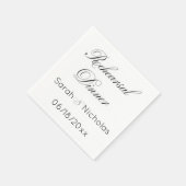 リハーサルディナーカクテルナプキンパーソナライズされた スタンダードカクテルナプキン (角)