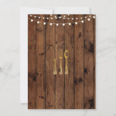 リハーサルディナーカトラリー金ゴールドライツウッド招待状 招待状 (裏面)