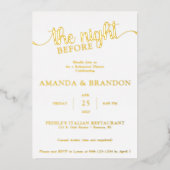 リハーサルディナーゴルフフォイル招待状 箔シーズンカード (正面)