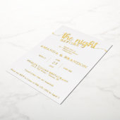 リハーサルディナーゴルフフォイル招待状 箔シーズンカード (回転した状態)