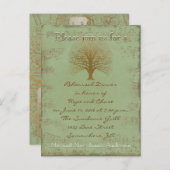 リハーサルディナーゴールデンオークツリー インビテーションポストカード (正面/裏面)