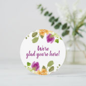 リハーサルディナーサンキューカードパープル開花 招待状 (スタンド正面)