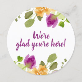 リハーサルディナーサンキューカードパープル開花 招待状