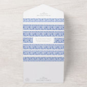 リハーサルディナーサントリーニギリシャとRsvp オールインワン招待状 (外側)