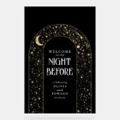 リハーサルディナーシアルブラックウェルカム アクリルサイン (正面)