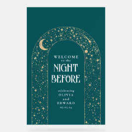 リハーサルディナーシテリアティール（緑がかった色）歓迎 アクリルサイン