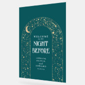 リハーサルディナーシテリアティール(緑がかった色)歓迎 アクリルサイン (傾斜)