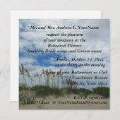 リハーサルディナーシーグラスビーチ 招待状 (正面/裏面)