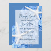 リハーサルディナーシーサイドガーデンブルー招待状 招待状 (正面/裏面)